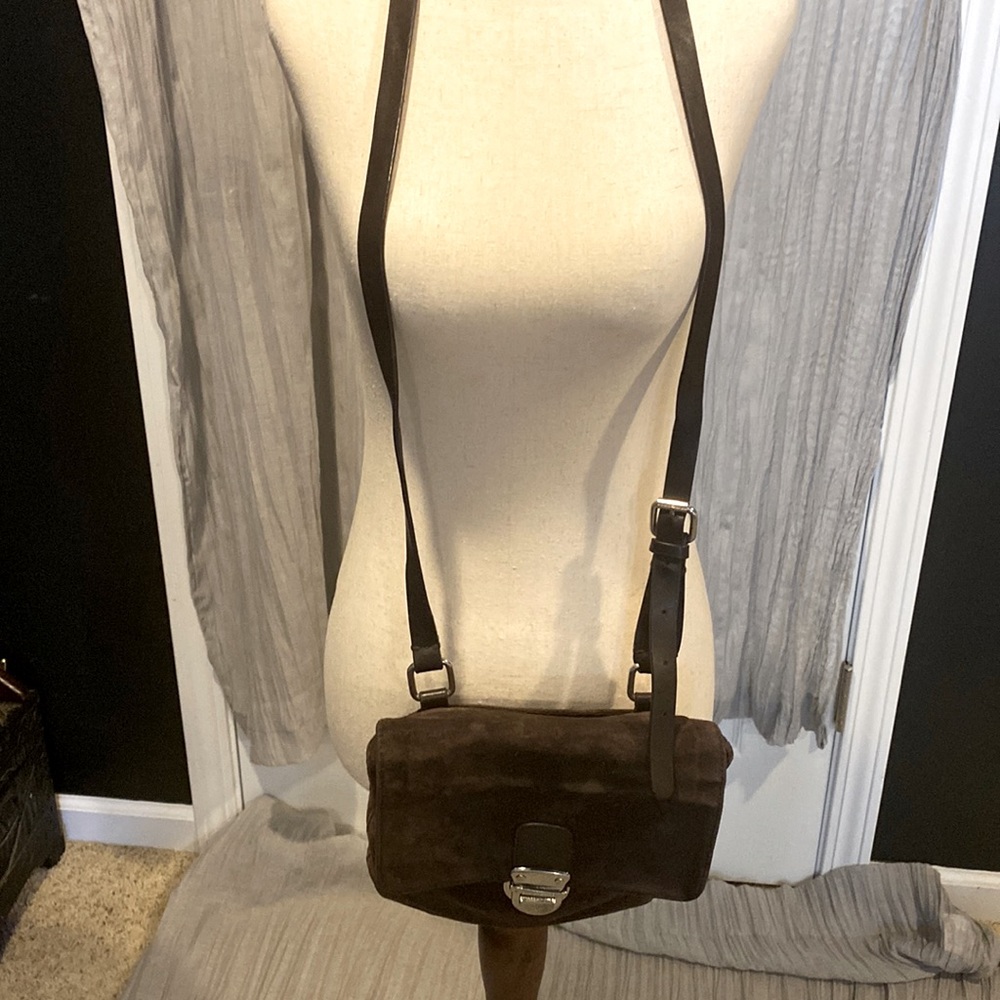 Vintage 90s Suede/Leather Brown Shoulder/ crossbody Bag from Express